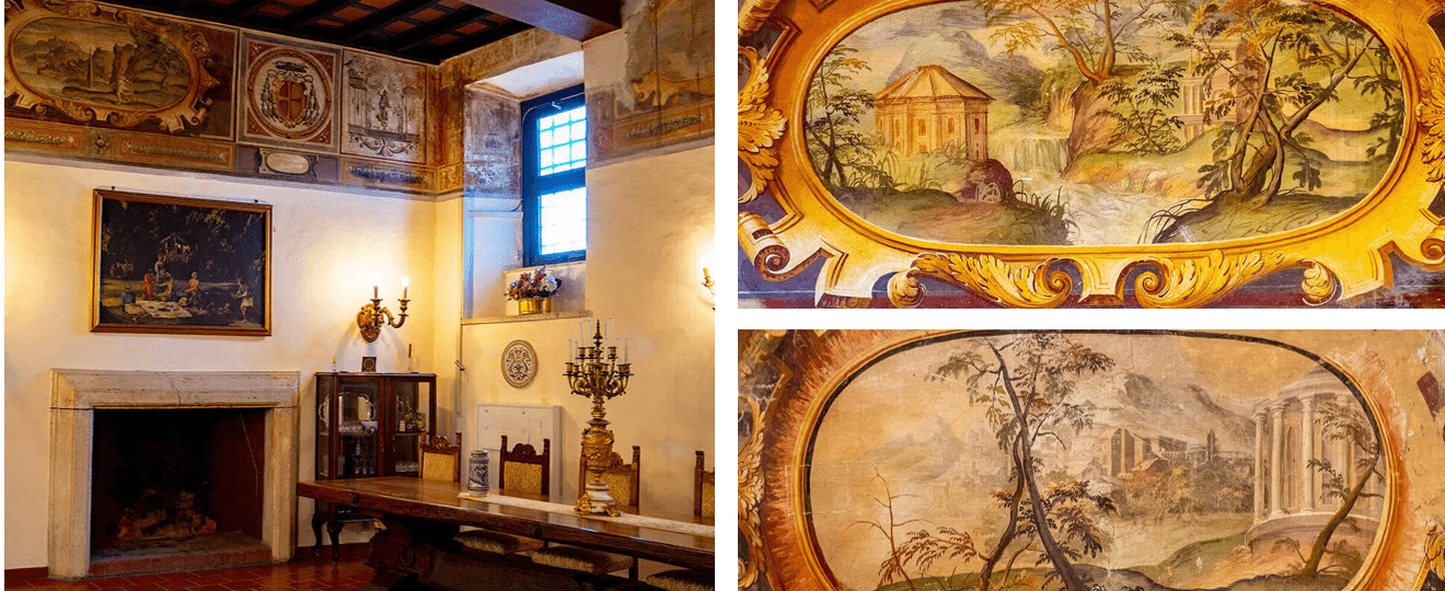 Sala dei Viescovi - Castello Orsini-Cesi -Borghese ospitalità, cultura al centro dell'antico borgo.