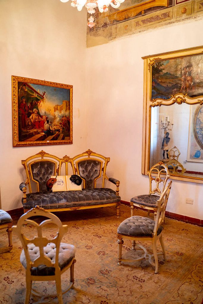Particolare della sala del globo