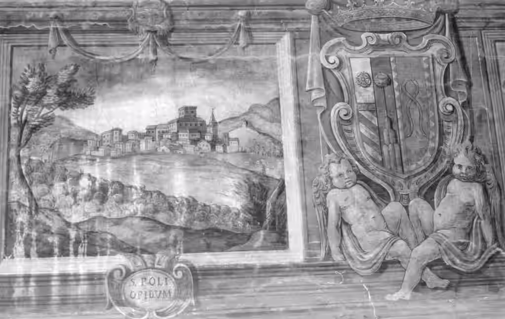 S. POLI OPIDUM – Roma, Palazzo Cesi via della Maschera d’Oro - Affresco primo quarto sec. XVII